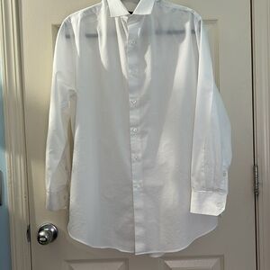 Alfani Men's White Fitted Shirt Performance Lg 32-33 6.5 EUC
